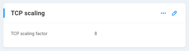 TCP scaling