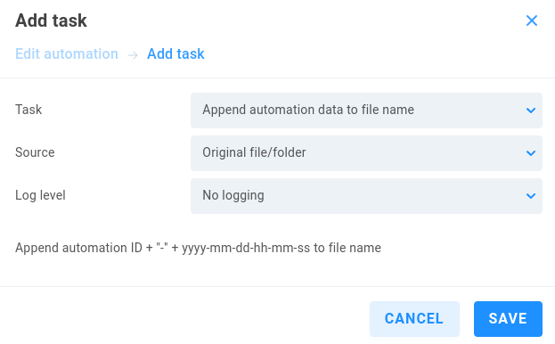 automation append