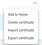 certificate options