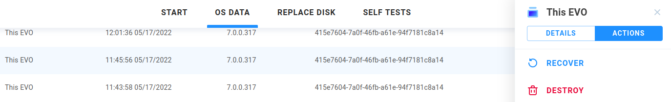 configuration recovery