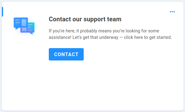contact support