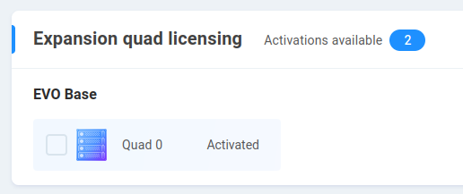 expansion quad licensing