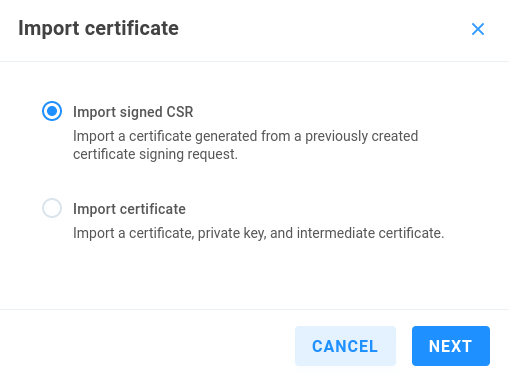 import certificate