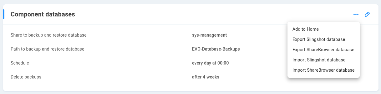 import database
