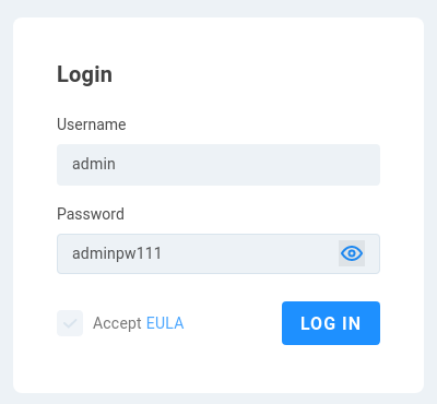 login credential box