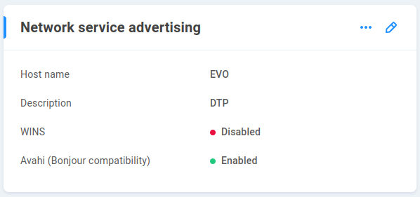 network service advertising