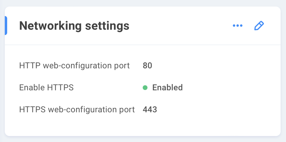 networking settings