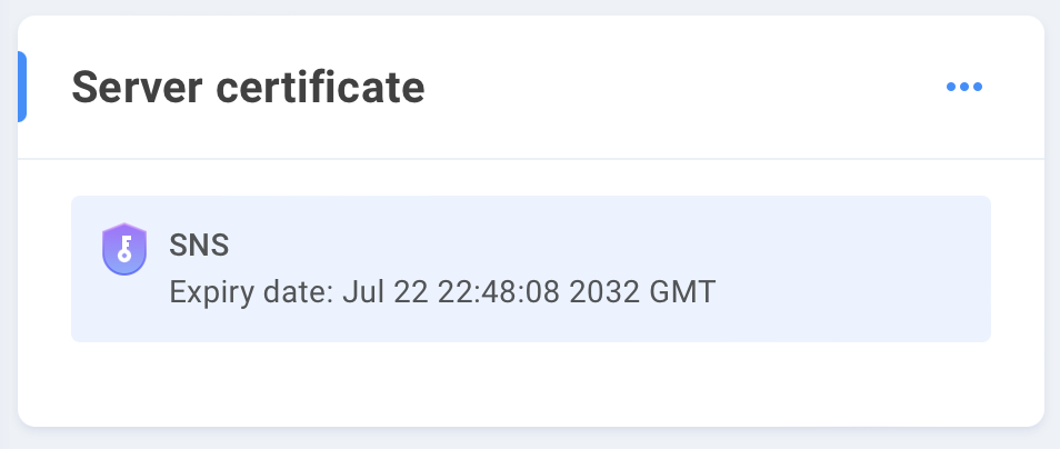 server certificate