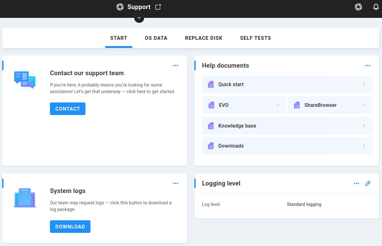 support page