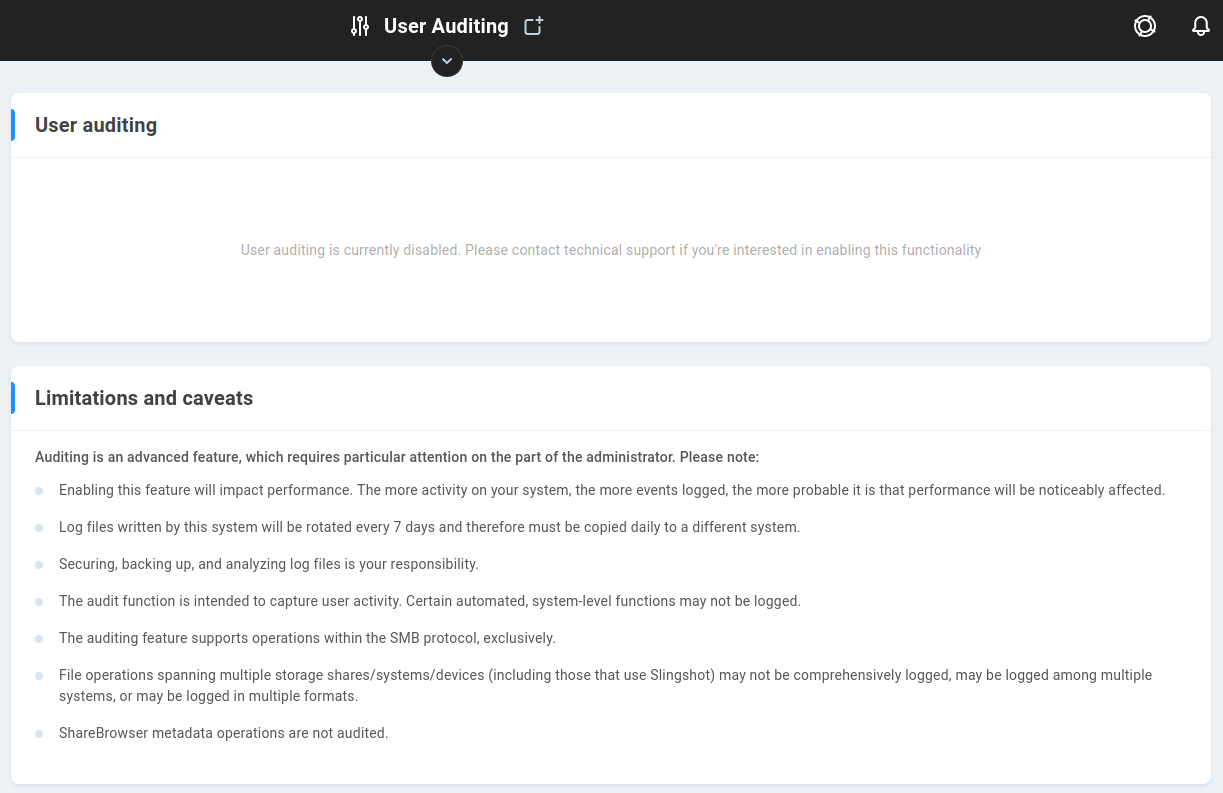 user auditing