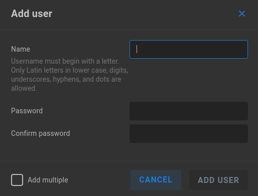 add user