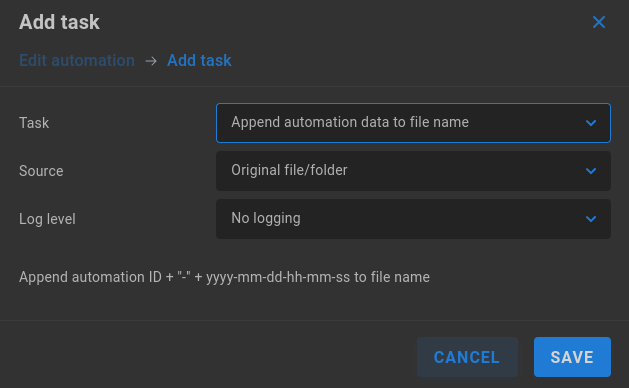 automation append