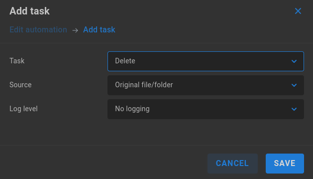 automation delete