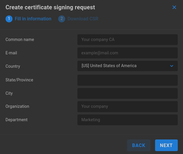 create CSR