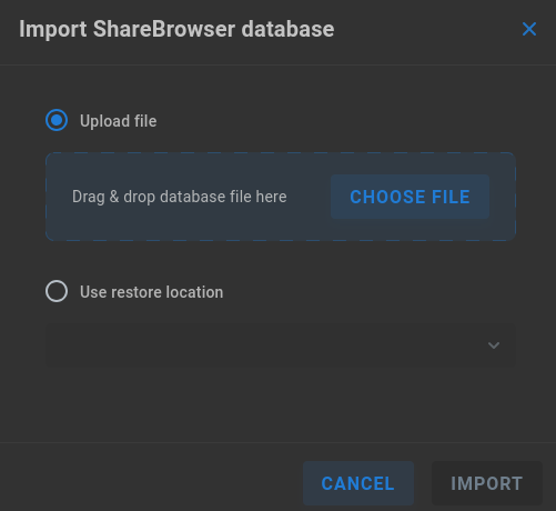database import selection