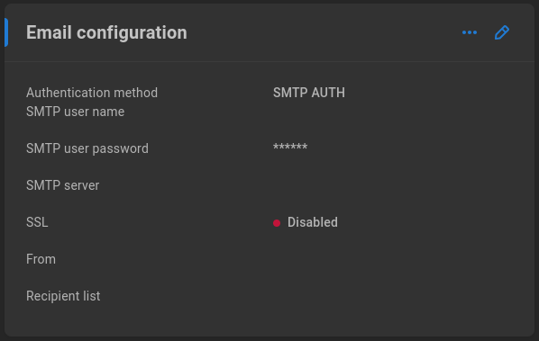 email configuration
