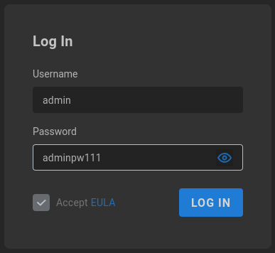 login credential box