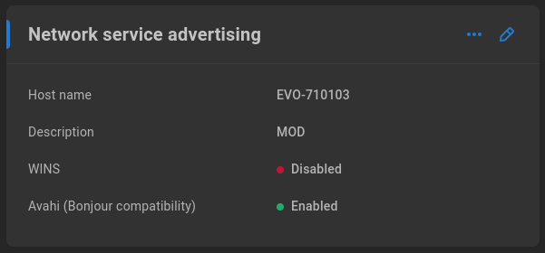 network service advertising