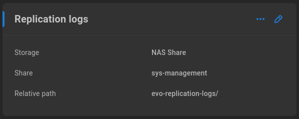 configure replication logs