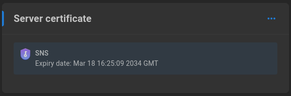 server certificate