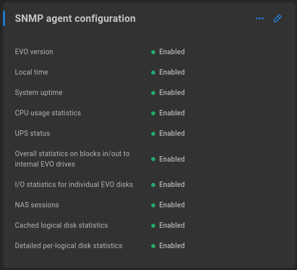 SNMP agent configuration
