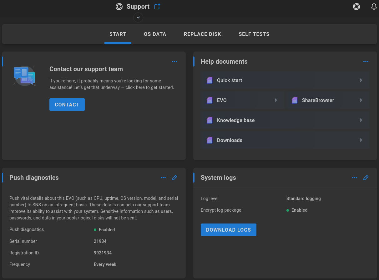 support page