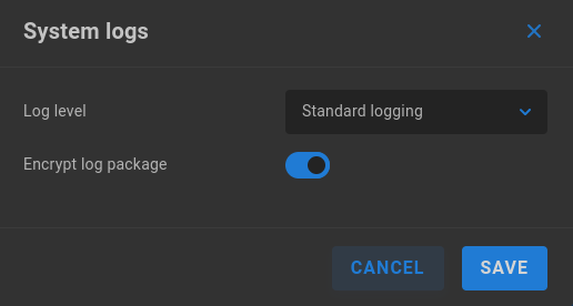 system logs
