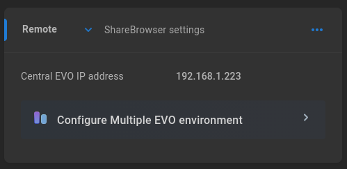 ShareBrowser server settings