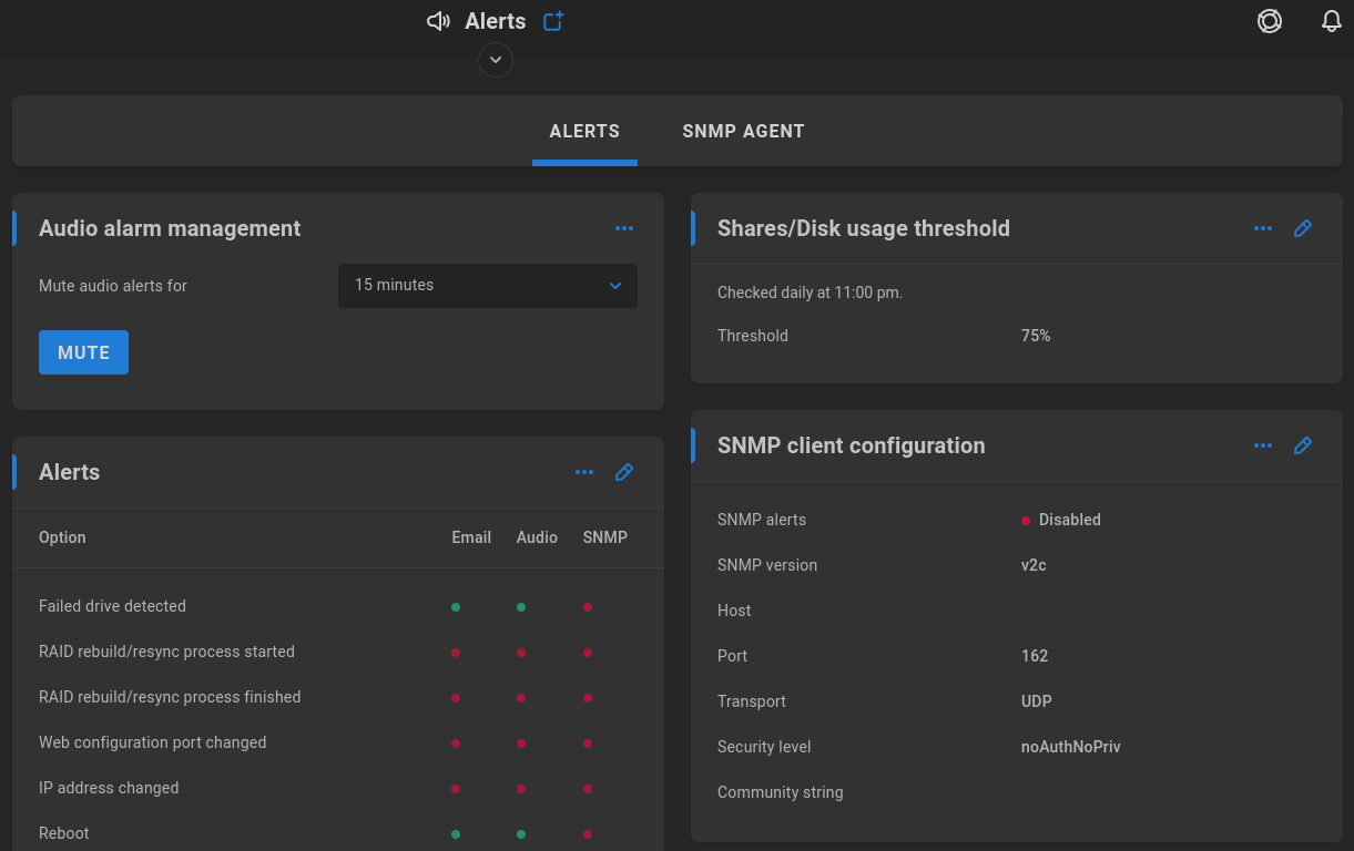 alerts page