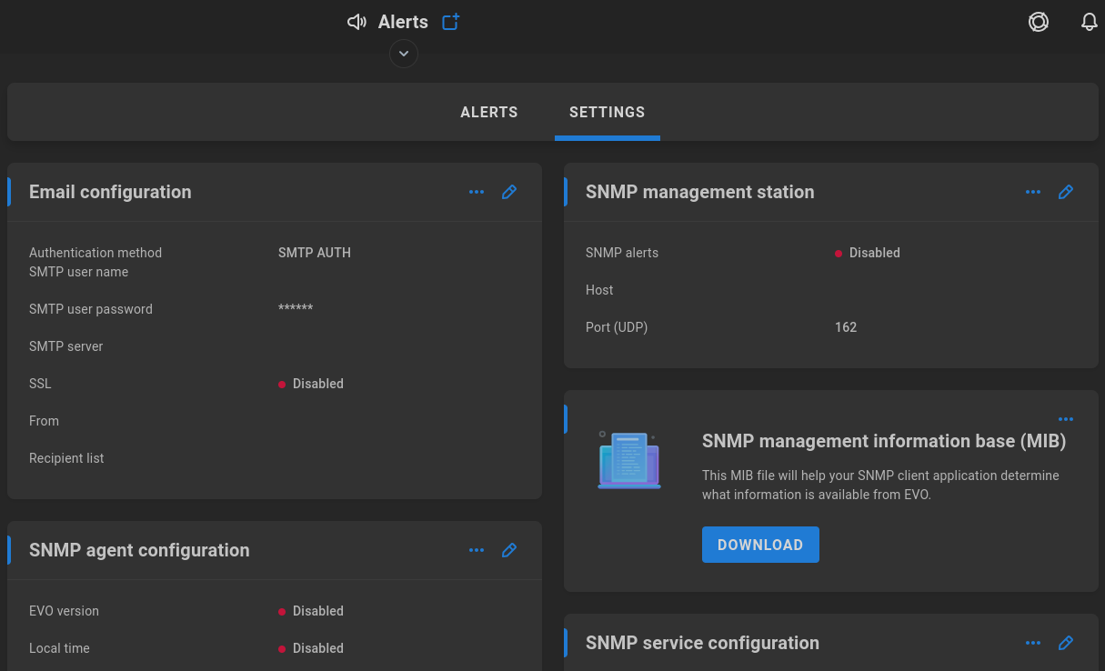 alerts settings tab