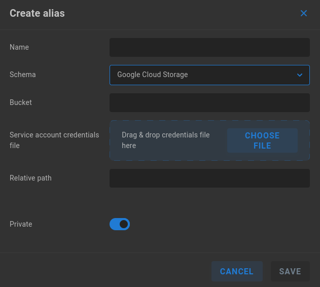 Google Cloud Storage alias