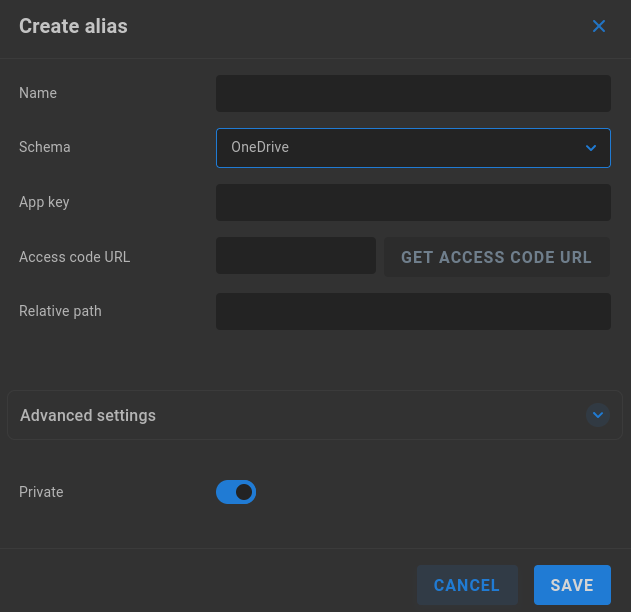 OneDrive alias