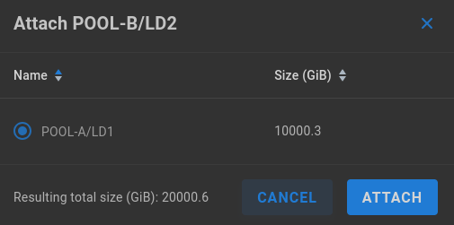 attach secondary logical disk