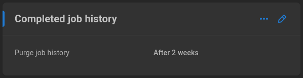 completed job history