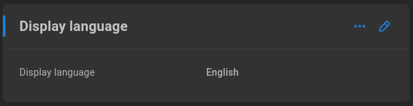 Display language