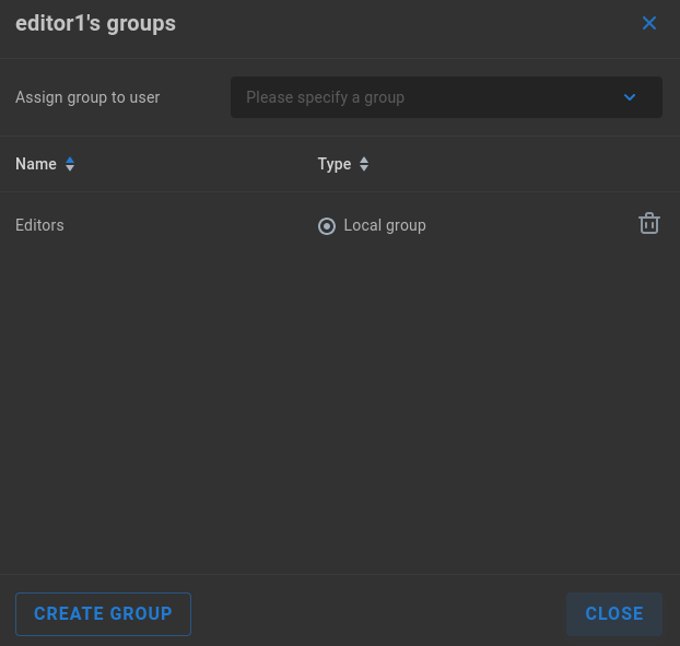 edit user's groups