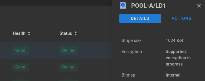 encryption progress