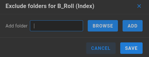 Exclude Index Folders