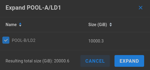 expand logical disk