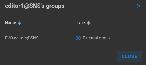 list user's groups