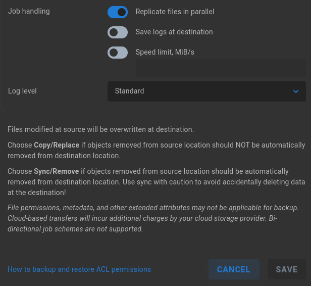 Slingshot advanced settings 2