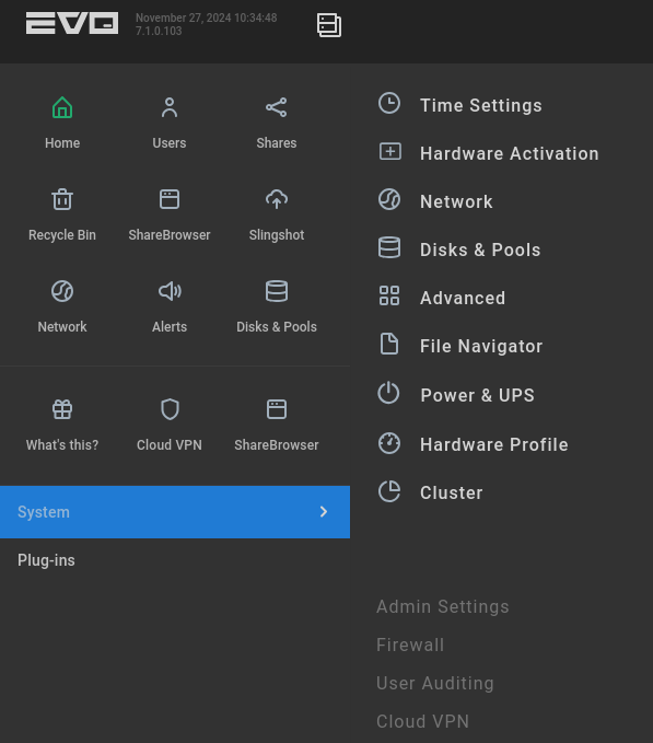 System page