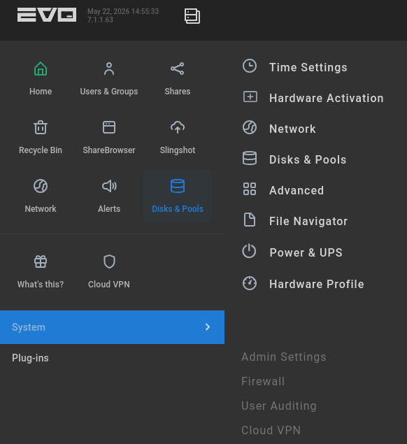 System page