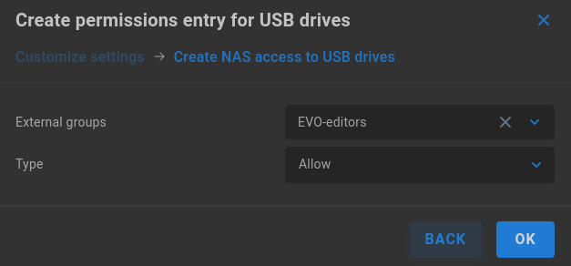 select user or group
